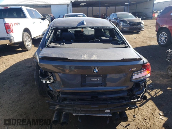 2016 BMW M2 with VIN WBS1H9C50GV786137, listed as a Copart auction lot 80149834 with 0 mi miles and Salvage Title. Bid and sale history available at carsss.com. Image 6.