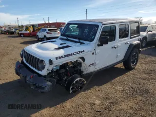2025 Jeep Wrangler Rubicon z VIN 1C4PJXFN7SW528979, wystawiony jako Copart lot #60171815 z przebiegiem 4 187 mil mil oraz Czysty tytuł • Clean title. Historia ofert i sprzedaży dostępna na DreamBid. Obrazek 1.