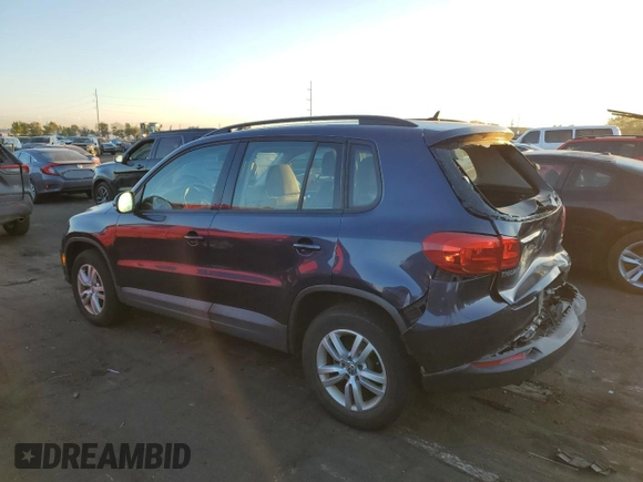 2016 Volkswagen Tiguan S with VIN WVGBV7AX7GW597875, listed as a Copart auction lot 74781864 with 74,175 mi miles and Salvage Title. Bid and sale history available at DreamBid. Image 2.