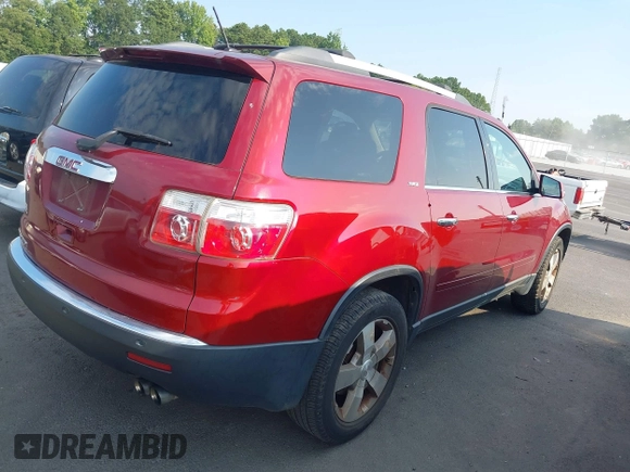 2010 GMC Acadia SLT1 with VIN 1GKLRMED9AJ164627, listed as a IAAI auction lot 42688959 with 179,119 mi miles and . Bid and sale history available at DreamBid. Image 4.