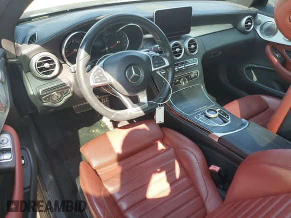 2017 Mercedes-Benz C 300 with VIN WDDWJ4JB9HF508609, listed as a Copart auction lot 49128035 with 39,785 mi miles and Salvage Title. Bid and sale history available at carsss.com. Image 8.