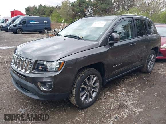 2017 Jeep Compass High Altitude with VIN 1C4NJDEB1HD139854, listed as a IAAI auction lot 41945939 with 79,229 mi miles. Bid and sale history available at carsss.com. Image 2.