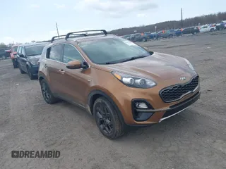 2020 Kia Sportage S with VIN KNDP6CAC0L7661515, listed as a IAAI auction lot 41897308 with 51,991 mi miles. Bid and sale history available at carsss.com. Image 1.