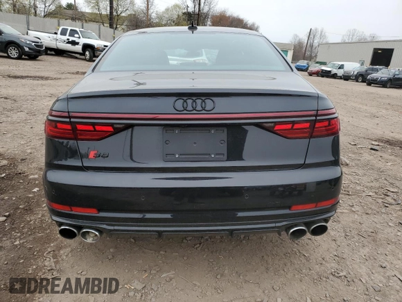 2024 Audi S8 with VIN WAULSAF89RN015605, listed as a Copart auction lot 51800405 with 2,274 mi miles and Salvage Title. Bid and sale history available at DreamBid. Image 6.