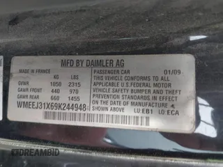 2009 Smart fortwo Pure with VIN WMEEJ31X69K244948, listed as a IAAI auction lot 41925643 with 129,877 mi miles and . Bid and sale history available at DreamBid. Image 9.