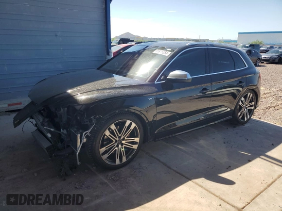 2018 Audi SQ5 Prestige with VIN WA1C4AFY3J2205073, listed as a Copart auction lot 61616254 with 53,052 mi miles and Salvage Title. Bid and sale history available at DreamBid. Image 1.