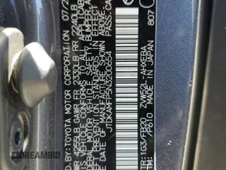 2022 Toyota Prius LE with VIN JTDKAMFP5N3200654, listed as a Copart auction lot 58482625 with 57,604 mi miles and Salvage title. Bid and sale history available at DreamBid. Image 12.
