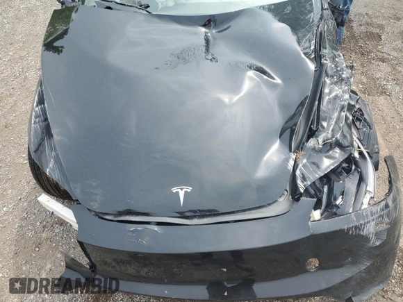 2025 Tesla Model 3 Long Range with VIN 5YJ3E1EB6SF923974, listed as a Copart auction lot 57059495 with 9,108 mi miles and Salvage title. Bid and sale history available at DreamBid. Image 11.
