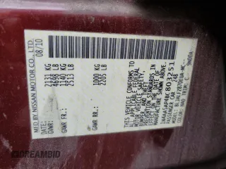 2011 Nissan Maxima SV with VIN 1N4AA5AP4BC803251, listed as a Copart auction lot 54406115 with 174,120 mi miles and Salvage title. Bid and sale history available at DreamBid. Image 12.