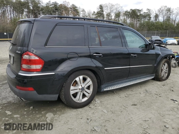 2009 Mercedes-Benz GL 450 with VIN 4JGBF71E49A492626, listed as a Copart auction lot 51293385 with 216,690 mi miles and Salvage Title. Bid and sale history available at DreamBid. Image 3.
