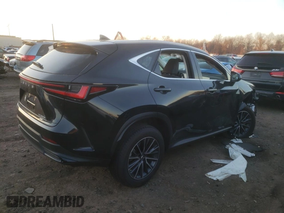 2022 Lexus NX with VIN JTJAKCEZ7N2003557, listed as a Copart auction lot 68099982 with 4,577 mi miles. Bid and sale history available at carsss.com. Image 3.
