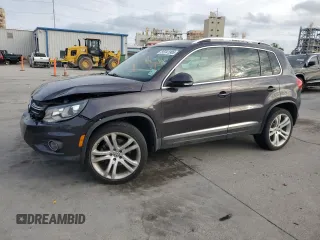 2016 Volkswagen Tiguan S with VIN WVGBV7AX9GW608858, listed as a Copart auction lot 55341985 with 114,472 mi miles and Salvage Title. Bid and sale history available at DreamBid. Image 1.