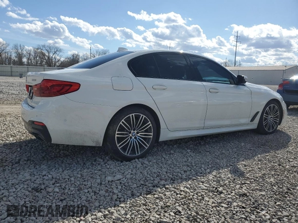 2019 BMW 5 Series 530i xDrive with VIN WBAJA7C50KG911549, listed as a Copart auction lot 50158135 with 91,390 mi miles and Salvage title. Bid and sale history available at DreamBid. Image 3.