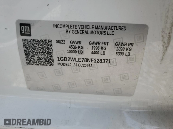 2022 Chevrolet Silverado 1500 with VIN 1GB2WLE78NF328371, listed as a Copart auction lot 53753955 with 70,645 mi miles and Salvage Title. Bid and sale history available at DreamBid. Image 12.