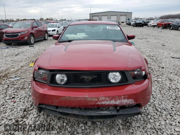2010 Ford Mustang GT with VIN 1ZVBP8CH1A5124090, listed as a Copart auction lot 81806634 with 69,133 mi miles and Salvage title. Bid and sale history available at DreamBid. Image 5.