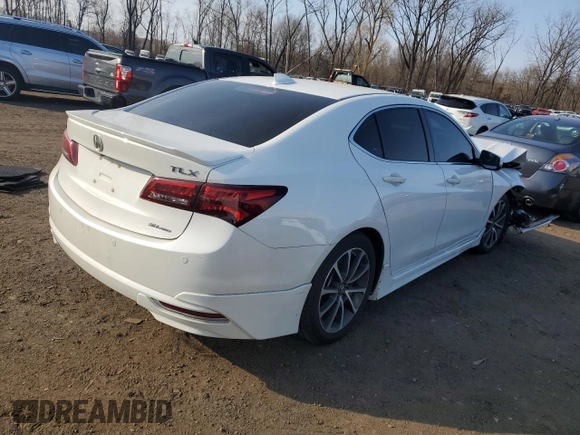 2015 Acura TLX V6 Advance with VIN 19UUB3F73FA003013, listed as a Copart auction lot 48968085 with 122,360 mi miles and Salvage Title. Bid and sale history available at carsss.com. Image 3.