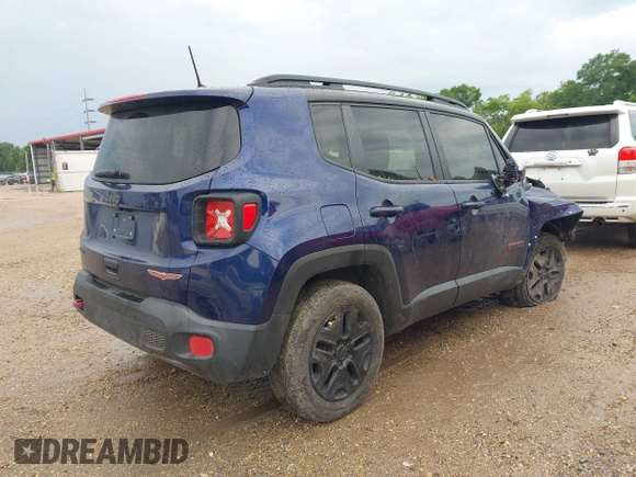 2018 Jeep Renegade Trailhawk with VIN ZACCJBCB5JPH58897, listed as a IAAI auction lot 42299048 with 77,204 mi miles and . Bid and sale history available at DreamBid. Image 4.