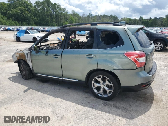 2016 Subaru Forester Touring with VIN JF2SJAXC9GH484940, listed as a Copart auction lot 59201495 with Not provided miles and Salvage title. Bid and sale history available at DreamBid. Image 2.