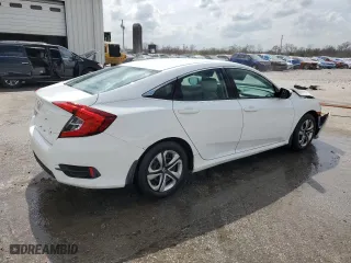 2018 Honda Civic Sedan LX with VIN 2HGFC2F55JH591845, listed as a Copart auction lot 49072685 with 91,028 mi miles and Salvage Title. Bid and sale history available at carsss.com. Image 3.