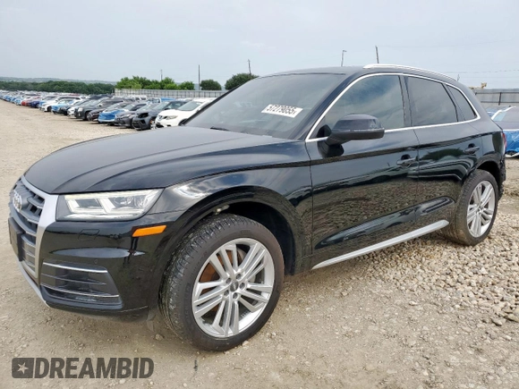 2018 Audi Q5 Premium Plus with VIN WA1BNAFY9J2200937, listed as a Copart auction lot 57279055 with 90,416 mi miles and Salvage title. Bid and sale history available at DreamBid. Image 1.