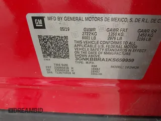 2019 Chevrolet Blazer z VIN 3GNKBBRA1KS659959, wystawiony jako IAAI lot #42041247 z przebiegiem 23 980 mil mil oraz . Historia ofert i sprzedaży dostępna na DreamBid. Obrazek 9.