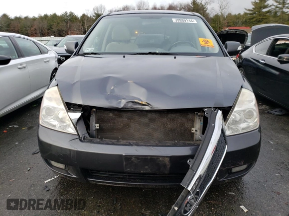 2012 Kia Sedona EX with VIN KNDMH4C7XC6488806, listed as a Copart auction lot 39989144 with 186,622 mi miles and Salvage Title. Bid and sale history available at carsss.com. Image 5.