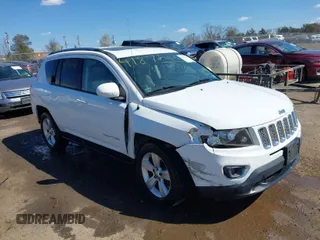 2015 Jeep Compass Latitude with VIN 1C4NJDEB7FD120738, listed as a IAAI auction lot 41878045 with 128,393 mi miles. Bid and sale history available at carsss.com. Image 1.