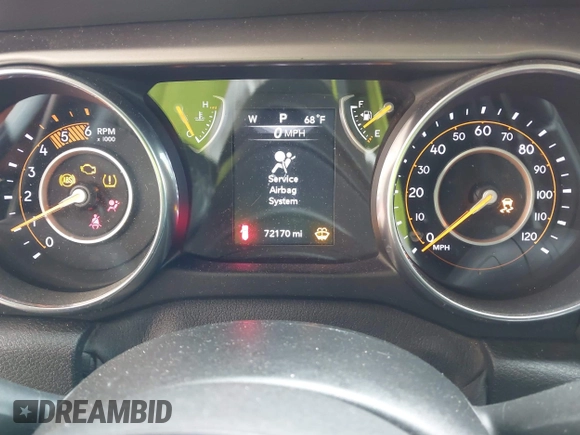2020 Jeep Wrangler Unlimited Sport with VIN 1C4HJXDM8LW320626, listed as a IAAI auction lot 42267182 with 72,170 mi miles and . Bid and sale history available at DreamBid. Image 7.