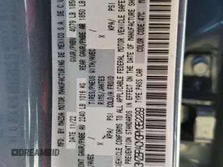 2023 Mazda 3 S Preferred with VIN 3MZBPACM3PM352289, listed as a Copart auction lot 46270905 with 20,832 mi miles and Salvage Title. Bid and sale history available at DreamBid. Image 12.