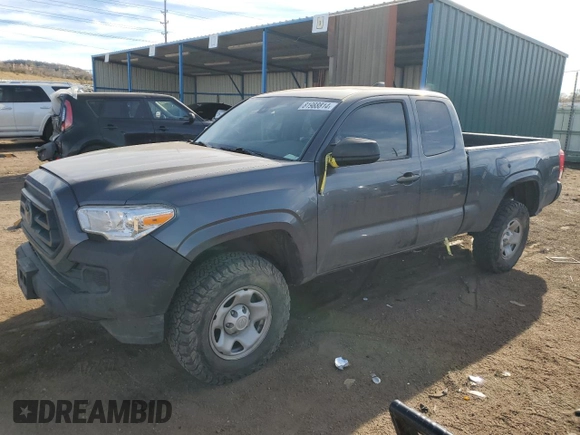 2021 Toyota Tacoma SR with VIN 3TYSX5EN1MT007634, listed as a Copart auction lot 81988814 with 104,002 mi miles and Salvage title. Bid and sale history available at DreamBid. Image 1.