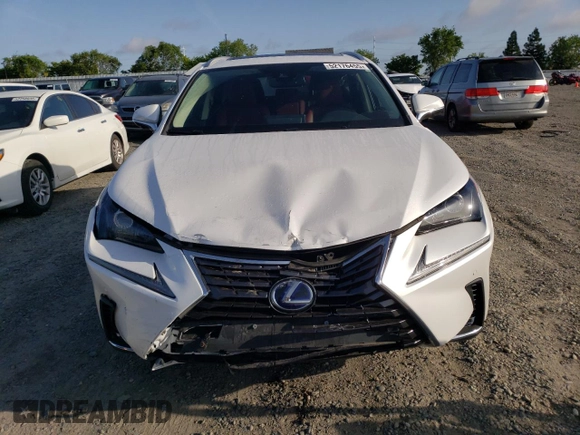 2021 Lexus NX 300h with VIN JTJGJRDZ0M5014172, listed as a Copart auction lot 52176455 with 43,644 mi miles and Salvage Title. Bid and sale history available at DreamBid. Image 5.
