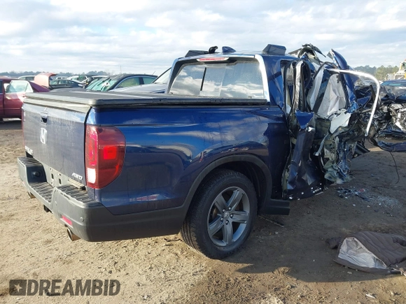 2022 Honda Ridgeline RTL-E z VIN 5FPYK3F7XNB029931, wystawiony jako IAAI lot #41213133 z przebiegiem Nie podano mil oraz . Historia ofert i sprzedaży dostępna na DreamBid. Obrazek 4.