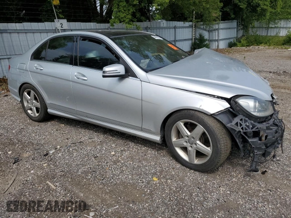 2013 Mercedes-Benz C 350 with VIN WDDGF8JB6DA765456, listed as a Copart auction lot 64912954 with 242,623 mi miles and Salvage title. Bid and sale history available at DreamBid. Image 4.