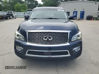 2016 Infiniti QX80 with VIN JN8AZ2NF9G9610685, listed as a Copart auction lot 57154685 with 94,176 mi miles and Salvage title. Bid and sale history available at DreamBid. Image 5.