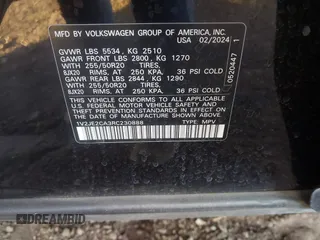 2024 Volkswagen Atlas SE with VIN 1V2JE2CA3RC230888, listed as a IAAI auction lot 42130359 with 17,269 mi miles and . Bid and sale history available at DreamBid. Image 9.