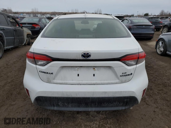 2023 Toyota Corolla Hybrid LE with VIN JTDBDMHE5P3006888, listed as a Copart auction lot 47601245 with 0 mi miles and Salvage Title. Bid and sale history available at carsss.com. Image 6.