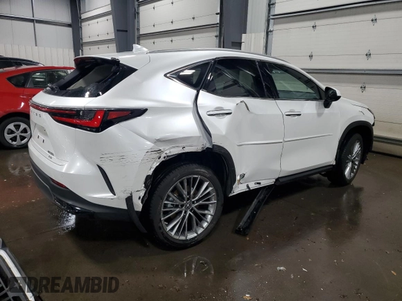 2023 Lexus NX with VIN JTJHGCEZ8P5004654, listed as a Copart auction lot 86502314 with 20,614 mi miles and Salvage Title. Bid and sale history available at carsss.com. Image 3.