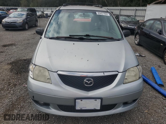 2002 Mazda MPV LX with VIN JM3LW28J320305099, listed as a Copart auction lot 83457404 with 135,020 mi miles and Salvage Title. Bid and sale history available at carsss.com. Image 5.