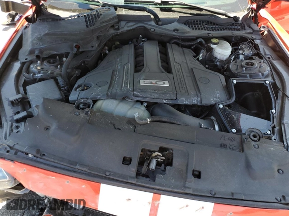 2022 Ford Mustang GT with VIN 1FA6P8CF3N5110299, listed as a Copart auction lot 56389905 with 34,342 mi miles and Salvage title. Bid and sale history available at DreamBid. Image 11.