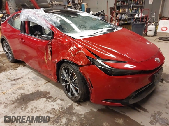 2024 Toyota Prius LE with VIN JTDADABU8R3013976, listed as a IAAI auction lot 41621800 with 7,475 mi miles and . Bid and sale history available at DreamBid. Image 1.