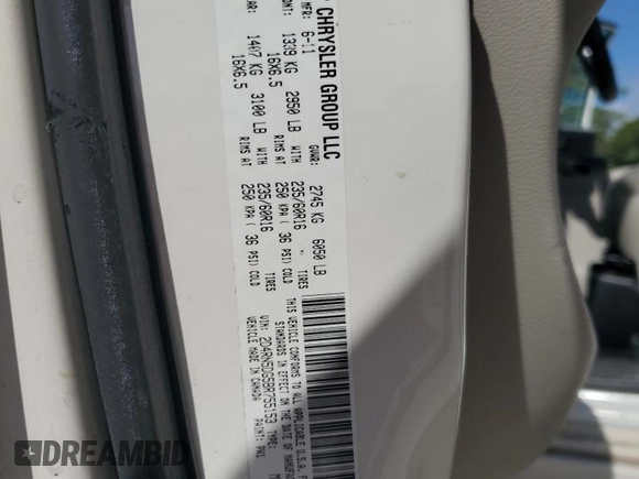 2011 Dodge Grand Caravan Crew with VIN 2D4RN5DG5BR755153, listed as a Copart auction lot 54404625 with 140,307 mi miles and Salvage Title. Bid and sale history available at DreamBid. Image 13.