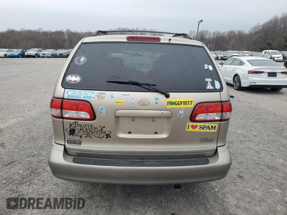 2003 Toyota Sienna LE with VIN 4T3ZF13C73U552421, listed as a Copart auction lot 83855134 with 224,821 mi miles and Clean Title. Bid and sale history available at carsss.com. Image 6.