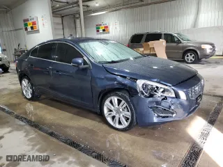 2013 Volvo S60 T5 with VIN YV1612FH9D2206437, listed as a Copart auction lot 51590355 with 123,079 mi miles and Salvage Title. Bid and sale history available at carsss.com. Image 4.