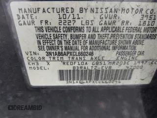 2012 Nissan Sentra 2.0 with VIN 3N1AB6APXCL660246, listed as a IAAI auction lot 42345404 with 167,394 mi miles and . Bid and sale history available at DreamBid. Image 9.