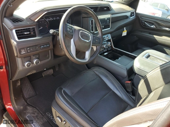 2021 GMC Yukon XL Denali with VIN 1GKS1JKL9MR486798, listed as a Copart auction lot 69707274 with 55,649 mi miles and Salvage Title. Bid and sale history available at carsss.com. Image 8.