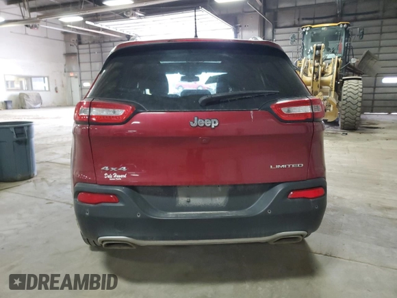2016 Jeep Cherokee Limited with VIN 1C4PJMDSXGW318746, listed as a Copart auction lot 52601625 with 198,354 mi miles and Salvage title. Bid and sale history available at DreamBid. Image 6.