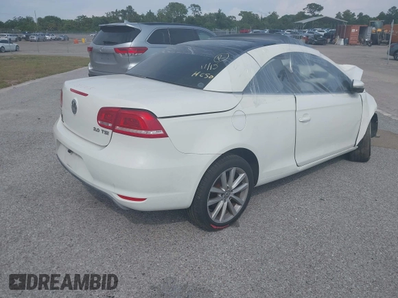 2012 Volkswagen Eos Komfort with VIN WVWBW7AH9CV017620, listed as a IAAI auction lot 40945479 with 96,444 mi miles and . Bid and sale history available at DreamBid. Image 4.