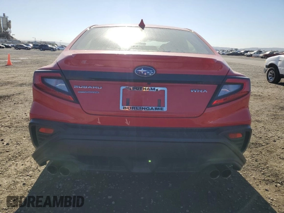 2022 Subaru WRX Premium with VIN JF1VBAF6XN9009430, listed as a Copart auction lot 41533625 with 36,946 mi miles and Salvage Title. Bid and sale history available at DreamBid. Image 6.