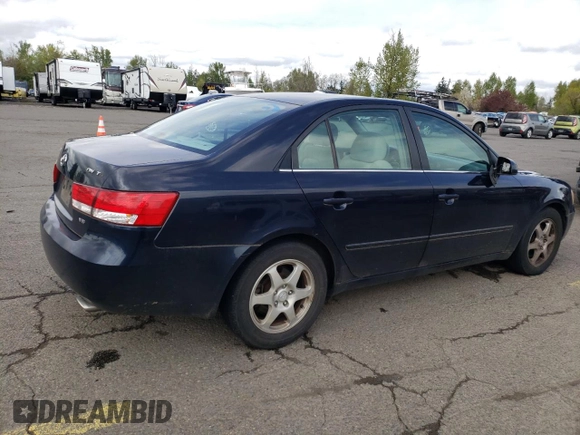 2006 Hyundai Sonata GLS with VIN 5NPEU46F26H141502, listed as a Copart auction lot 52034635 with 169,786 mi miles and Salvage Title. Bid and sale history available at DreamBid. Image 3.