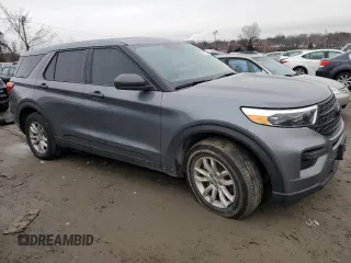 2021 Ford Explorer with VIN 1FMSK8BH5MGA57470, listed as a Copart auction lot 43072275 with 24,770 mi miles and Salvage title. Bid and sale history available at DreamBid. Image 4.